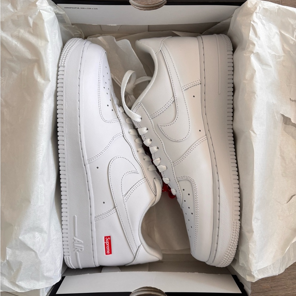 Nike Supreme White Air1s Sneakers